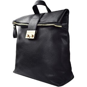 LA DEARCHUU Backpack Purse for Women Casual Shoulder Bag Double Zipper Adjustable Strap Leather Backpack purse for ladies Yellow