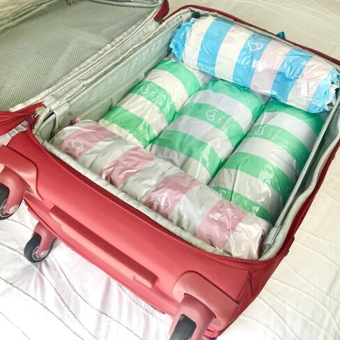 12 عبوة من مكعبات التعبئة المضغوطة للسفر من بياجي - حقائب موفرة للمساحة مقاومة للماء | خفيفة الوزن ومتينة | ضغط قابل للطي لتعبئة الملابس ومستلزمات السفر بكفاءة in Kuwait