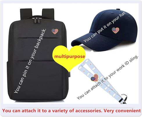 25/50/100 قطعة معدنية على شكل قلب دبوس العلم الأمريكي دبابيس علم الولايات المتحدة الأمريكية شارة وطنية لحقيبة الظهر سترة 4th من يوليو إكسسوارات هدايا يوم المحاربين القدامى السائبة in Kuwait