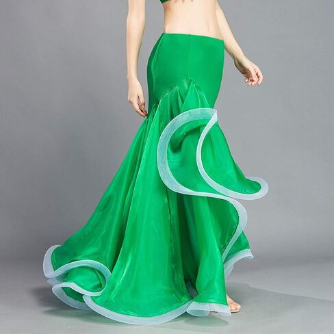 ROYAL SMEELA Belly Dance Skirt Belly Dancer Costumes for Women Maxi Fishtail Skirt Ruffle Mermaid Skirts Carnival Outfits in Saudi Arabia