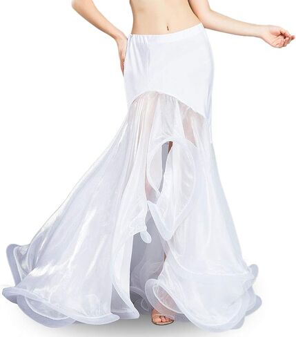 ROYAL SMEELA Belly Dance Skirt Belly Dancer Costumes for Women Maxi Fishtail Skirt Ruffle Mermaid Skirts Carnival Outfits in Saudi Arabia