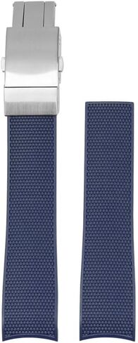 21mm Curved End Rubber Band For Longines HydroConquest 41mm/43mm Case, Replacement Watch Bands With Buckle For Longines HydroConquest - Multiple Colors in Saudi Arabia