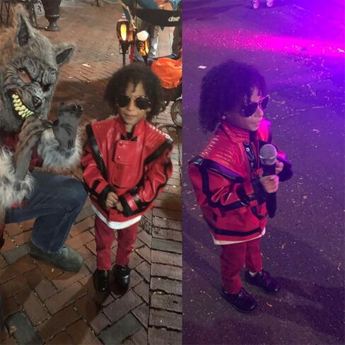 سترة UniqueNO1 MJ Michael Thriller للأطفال أزياء هدية لحفلات الأداء وعيد الميلاد المقلد in Saudi Arabia