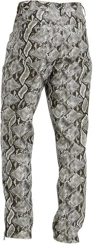 سراويل جلد الثعبان للرجال، سراويل كلاسيكية أنيقة كاجوال بطبعة ثعبان من البولي يوريثان للنوادي الليلية in Kuwait