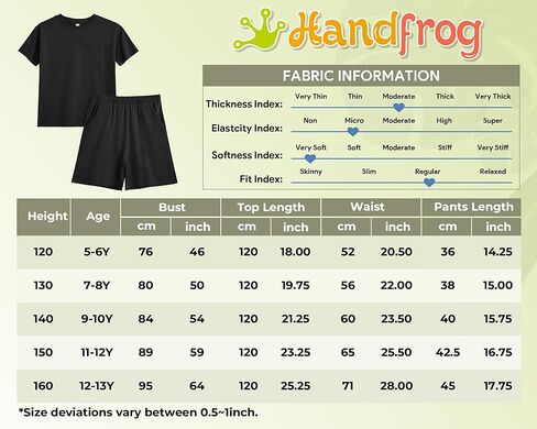 مجموعات ملابس الأولاد Handfrog ملابس الصيف 2 قطعة قصيرة الأكمام بلايز السراويل 2024 ملابس رياضية غير رسمية in Kuwait