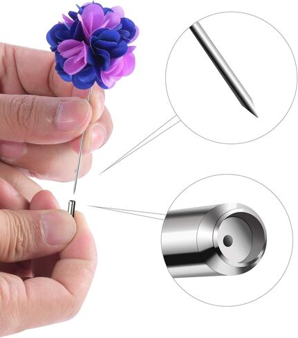 فانريل 16 قطعة من دبابيس طية صدر السترة للرجال مصنوعة يدويا من الساتان لبدلة الزفاف والعريس مع صندوق, ساتان ميتال in Kuwait