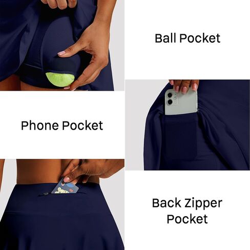LXNMGO Women's High Waist Pleated Tennis Skirt with 4 Pockets Lightweight Athletic Golf Skorts Skirts for Running Workout in Saudi Arabia