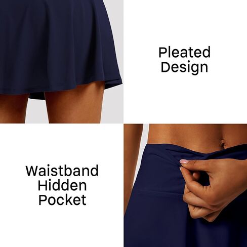 LXNMGO Women's High Waist Pleated Tennis Skirt with 4 Pockets Lightweight Athletic Golf Skorts Skirts for Running Workout in Saudi Arabia
