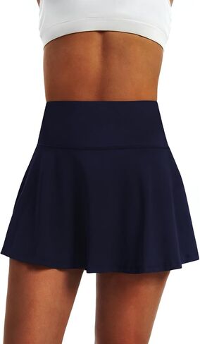 LXNMGO Women's High Waist Pleated Tennis Skirt with 4 Pockets Lightweight Athletic Golf Skorts Skirts for Running Workout in Saudi Arabia