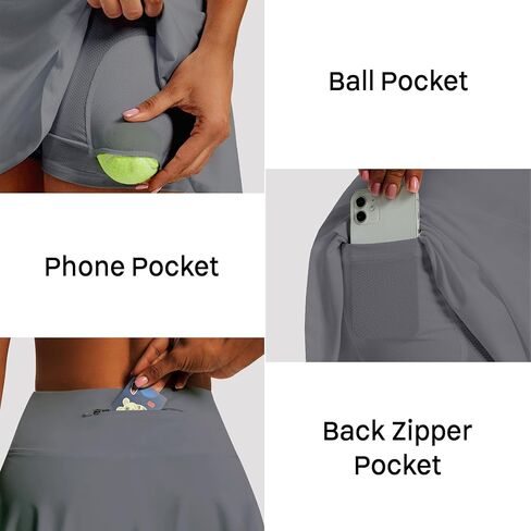 LXNMGO Women's High Waist Pleated Tennis Skirt with 4 Pockets Lightweight Athletic Golf Skorts Skirts for Running Workout in Saudi Arabia