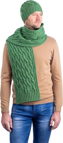 SAOL - Men's - 100% Merino Wool - Cable Knit Scarf in Saudi Arabia