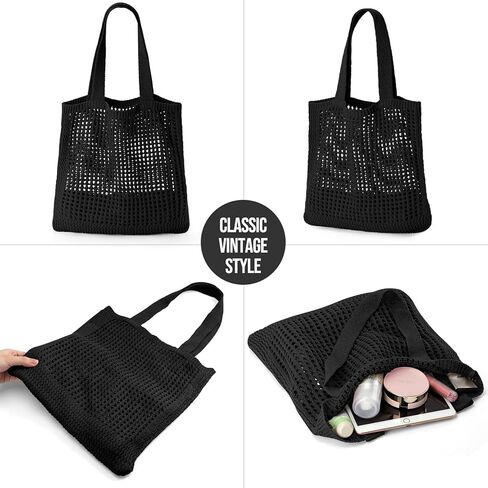 حقيبة يد كروشيه، حقيبة شاطئ شبكية محبوكة، حقيبة كتف جمالية كبيرة، حقائب يد مجوفة، حقيبة هوبو للنساء للصيف in Kuwait