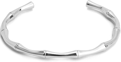 Jude Jewellers سوار من الفولاذ المقاوم للصدأ بتصميم كلاسيكي عادي من الخيزران مفتوح الكفة in Saudi Arabia
