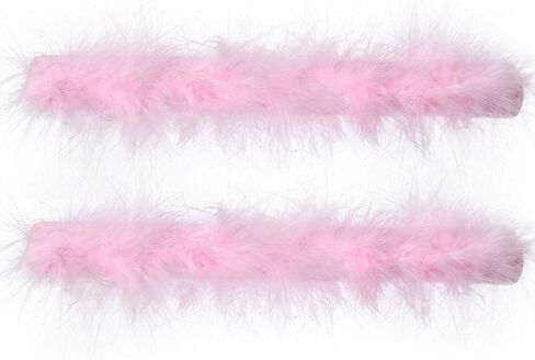 Caiyao 2Pcs Women Feather Wrist Cuffs Furry Slap Bracelets for Women Snap Cuff Bangle White Pink Black Feather Cuffs Slap Wristbands Party Decoration Accessory in Saudi Arabia