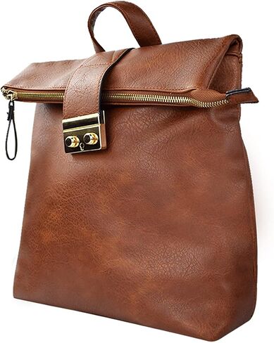 LA DEARCHUU Backpack Purse for Women Casual Shoulder Bag Double Zipper Adjustable Strap Leather Backpack purse for ladies Yellow in Saudi Arabia