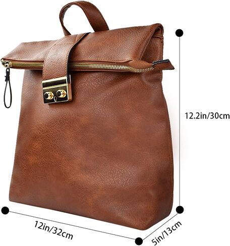 LA DEARCHUU Backpack Purse for Women Casual Shoulder Bag Double Zipper Adjustable Strap Leather Backpack purse for ladies Yellow in Saudi Arabia