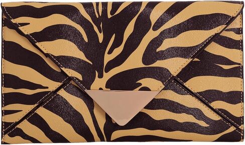 JNB Synthetic Leather Zebra Print Envelope Clutch in Saudi Arabia