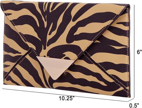 JNB Synthetic Leather Zebra Print Envelope Clutch in Saudi Arabia