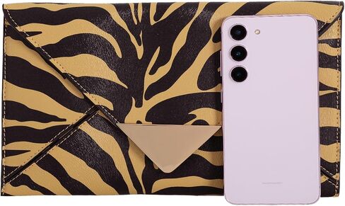 JNB Synthetic Leather Zebra Print Envelope Clutch in Saudi Arabia