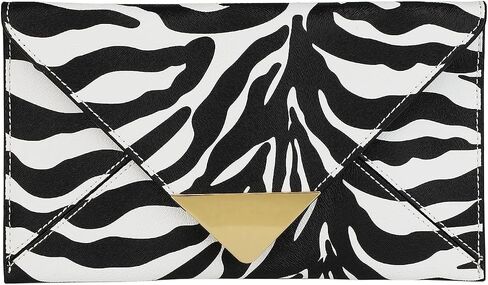 JNB Synthetic Leather Zebra Print Envelope Clutch in Saudi Arabia