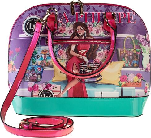 حقيبة يد La Phillipe Bowler - محفظة نسائية جريئة وأنيقة مع رسومات وفنون نابضة بالحياة in Kuwait