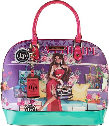 حقيبة يد La Phillipe Bowler - محفظة نسائية جريئة وأنيقة مع رسومات وفنون نابضة بالحياة in Kuwait