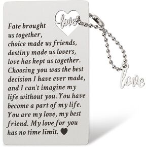 BOARDFEB Birthday Card for Men Women Wallet,Valentine Anniversary Cards for Lovers Boyfriends Girlfriends,Stainless Steel Valentine Gifts for Him Her,Romantic Gift Card in Saudi Arabia