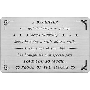 Levole Daughter Gifts Daughter Birthday Card - Daughter Wallet Card, Proud of You Gifts for Daughter for Christmas Valentines Mothers Day in Saudi Arabia
