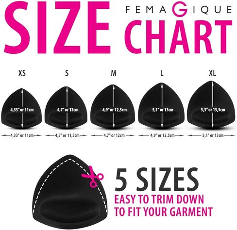 وسادات حمالة الصدر الرياضية المثلثة من FEMAGIQUE تتضمن أكواب بديلة لحشوة البيكيني والفساتين in Kuwait