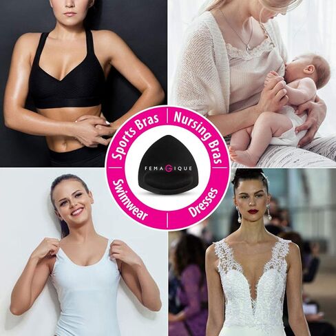 وسادات حمالة الصدر الرياضية المثلثة من FEMAGIQUE تتضمن أكواب بديلة لحشوة البيكيني والفساتين in Kuwait