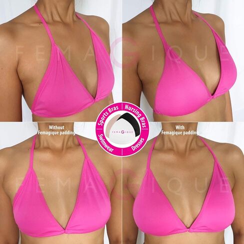 وسادات حمالة الصدر الرياضية المثلثة من FEMAGIQUE تتضمن أكواب بديلة لحشوة البيكيني والفساتين in Kuwait