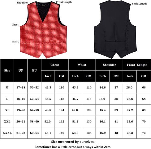 Christmas Men's Vest Tie Sets 6Pcs Suit Vest Tie and Bow Tie Pocket Square Cufflinks Lapel Pin for Men Holiday Party Gift in Kuwait