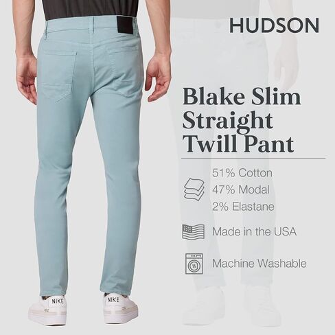 Hudson Jeans Men's Blake Slim Straight Twill Pant in Saudi Arabia