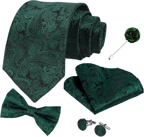 Christmas Men's Vest Tie Sets 6Pcs Suit Vest Tie and Bow Tie Pocket Square Cufflinks Lapel Pin for Men Holiday Party Gift in Kuwait