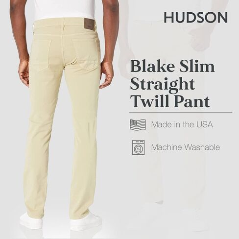 Hudson Jeans Men's Blake Slim Straight Twill Pant in Saudi Arabia