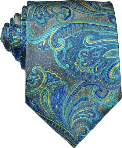 Geotae Zerun New Classic Men's Paisley Silk Tie Necktie in Saudi Arabia