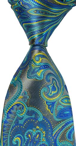 Geotae Zerun New Classic Men's Paisley Silk Tie Necktie in Saudi Arabia