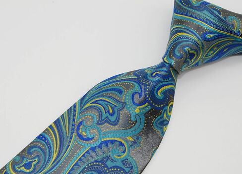Geotae Zerun New Classic Men's Paisley Silk Tie Necktie in Saudi Arabia
