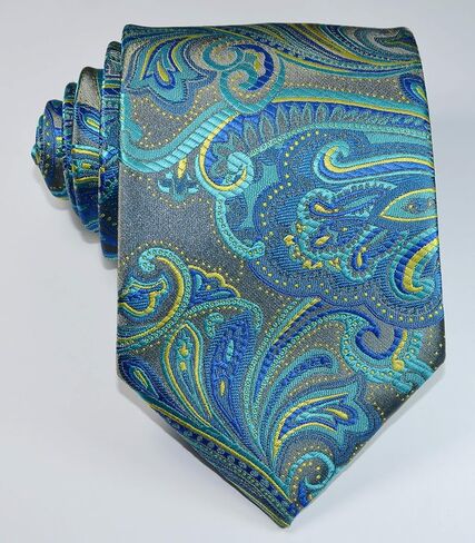 Geotae Zerun New Classic Men's Paisley Silk Tie Necktie in Saudi Arabia