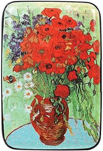 Fig Design Group Van Gogh Poppy Vase RFID Secure Data Theft Protection Credit Card Armored Wallet in Saudi Arabia