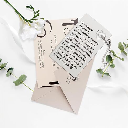 BOARDFEB Birthday Card for Men Women Wallet,Valentine Anniversary Cards for Lovers Boyfriends Girlfriends,Stainless Steel Valentine Anniversary Gifts for Him Her,Romantic Gift Card in Saudi Arabia