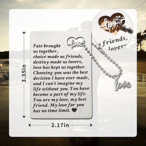 BOARDFEB Birthday Card for Men Women Wallet,Valentine Anniversary Cards for Lovers Boyfriends Girlfriends,Stainless Steel Valentine Anniversary Gifts for Him Her,Romantic Gift Card in Saudi Arabia