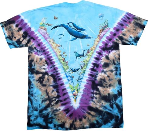 Liquid Blue Men's Standard Nature Underwater Dolphins Coral Reef in Saudi Arabia