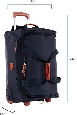 Bric's X-Bag Rolling Duffel Bag - 21 Inch Carry On Travel Bag for Men and Women - Luxury Weekender Luggage - Olive in Saudi Arabia