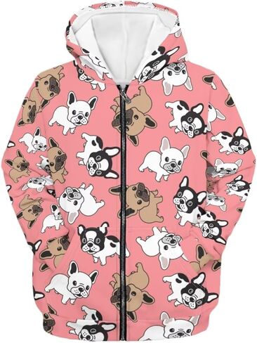 ZFRXIGN Fall Clothes for Girls Boys 6-16 Years Zip Up Hoodies Sweatshirts Hooded Pullover with Pocket in Saudi Arabia