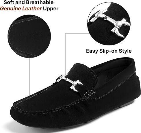 أحذية بدون كعب للرجال من GOOR مصنوعة من الجلد الطبيعي أحذية Penny Loafers كاجوال ناعمة مع بطانة ونعل داخلي من الجلد، مريحة وخفيفة الوزن ومسامية in Saudi Arabia