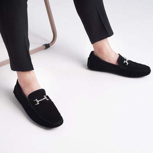 أحذية بدون كعب للرجال من GOOR مصنوعة من الجلد الطبيعي أحذية Penny Loafers كاجوال ناعمة مع بطانة ونعل داخلي من الجلد، مريحة وخفيفة الوزن ومسامية in Saudi Arabia