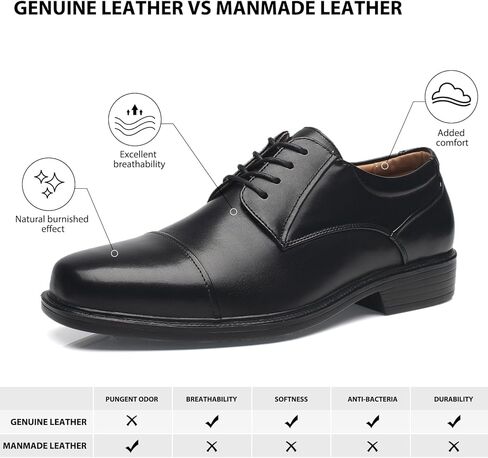 La Milano Men's Oxfords Classic Modern Round Captoe Shoes in Kuwait