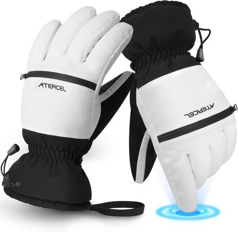 قفازات ATERCEL للتزلج مقاومة للماء تعمل باللمس، وقفازات الثلج للتزلج على الجليد، وعربة الثلج، والمشي لمسافات طويلة في فصل الشتاء للرجال والنساء، ومناسبة في الطقس البارد in Kuwait