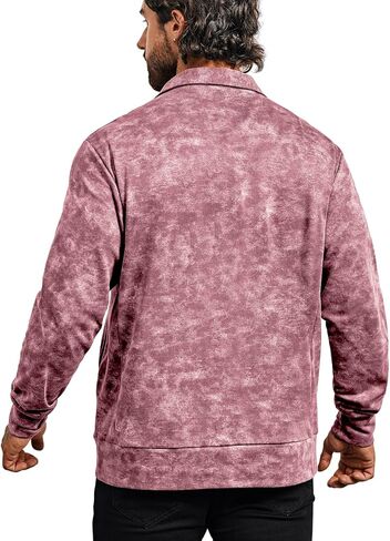 سترة رجالي من ICEMOOD بسحّاب ربع وسحاب من القطن، سترة عصرية بنصف الياقة المدورة وخفيفة الوزن وأكمام طويلة in Kuwait